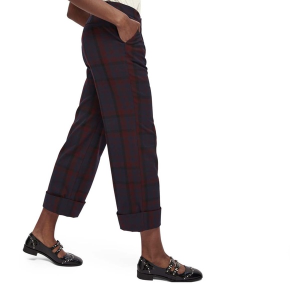Scotch & Soda Check Wide Leg Ankle Pants - Picture 3 of 4